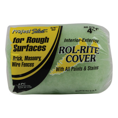 Rol-Rite Roller Covers, 4 in, 3/4 in Nap, Knit Fabric