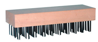 Butcher Block Brushes, 7 3/4 in, Tempered Steel Wire