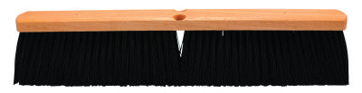 No. 24 Line Garage Brushes, 18 in Hardwood Block, 4 in Trim L, Stiff Black Poly