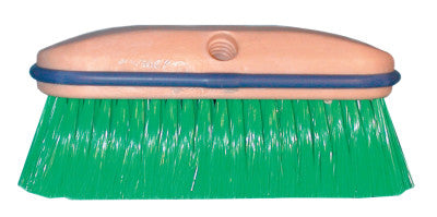 Vehicle Washing Brushes, 8 in, 2 1/2 in Trim L, Green Flagged Nylon