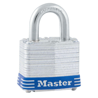 No. 3 Laminated Steel Pin Tumbler Padlocks,9/32" Dia, 3/4"L X 5/8"W, Keyed Diff