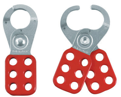 Safety Lockout Hasps, 1 in Jaw dia., Red
