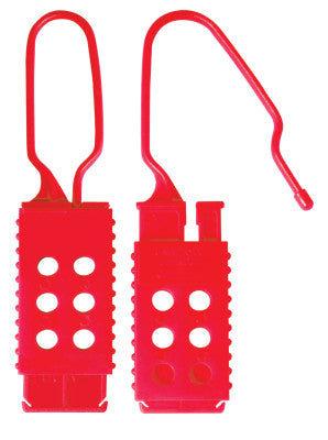 Safety Series Lockout Hasps, 1 5/8 in W x 6 7/8 in L, 1 in Jaw dia.