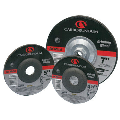 Depressed Center Wheel, 4 1/2 in Dia, 1/4 in Thick, 5/8 Arbor, Hardness Grade Q