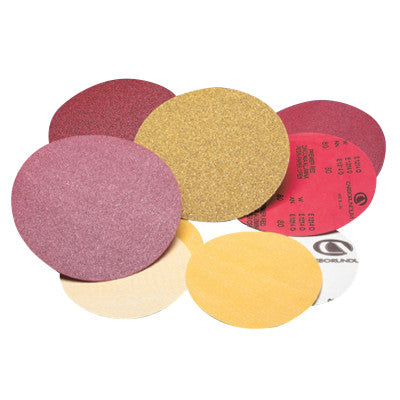 Premier Red Aluminum Oxide Dri-Lube Paper Discs, 3 in Dia., P80 Grit
