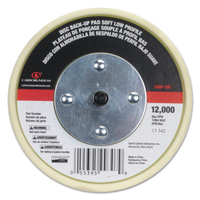 Low Profile - Soft 6" Grip-on Back-up Pad 12000