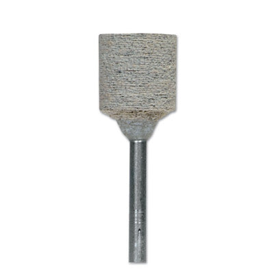 Cotton Fiber Mounted Points, 1/2 in Dia, 1/2 in Thick, 80 Grit Aluminum Oxide