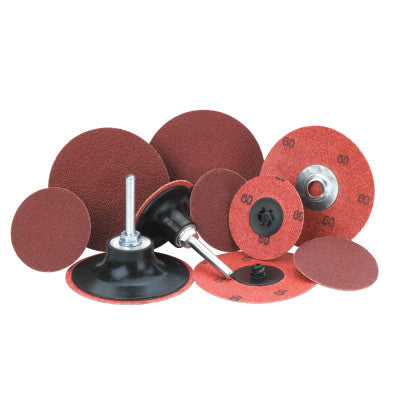 Aluminum Oxide Plus Quick Change Cloth Discs, 2 in Dia., 60 Grit