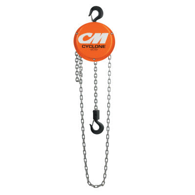 Cyclone Hand Chain Hoist, 6 Tons Capacity, 15 ft Lifting Ht., 3 Fall, 90 lbf