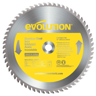 TCT Metal-Cutting Blades, 14 in, 1 in Arbor, 1,600 rpm, 90 Teeth