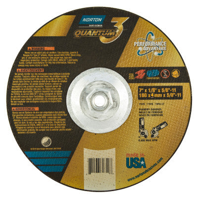 All-Wheel Grinds, 7 in Dia., 5/8 in Arbor, 24 Grit, Ceramic