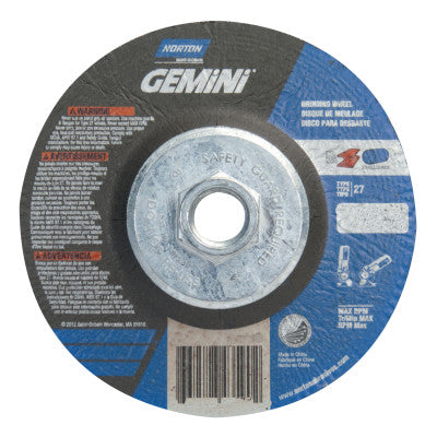 Gemini RightCut Depressed Center Cut-Off Wheel, 4 1/2" Dia, 3/32" Thick, 5/8"-11