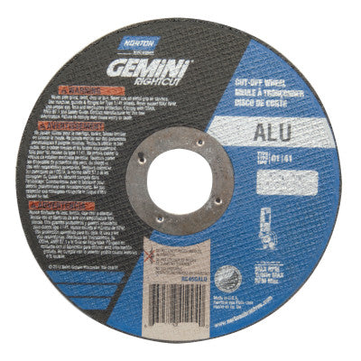 Gemini RightCut Cut-Off Wheels, 4 1/2 in Dia, Coarse Grit, Contaminant Free