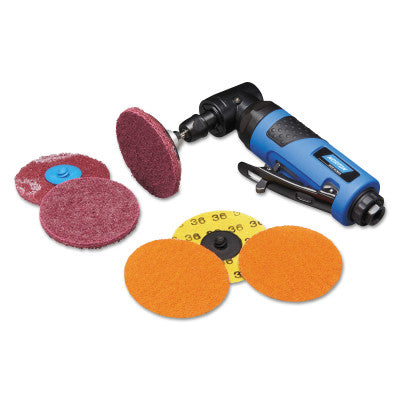 Mini Angle Sanders, 2 in Pad, 22,000 rpm, 45 hp, Includes QC Discs