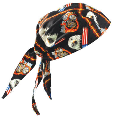 Tuff Nougies Deluxe Tie Hats, One Size, Motorcycle