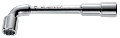 Angled Open Socket Wrench 23 mm, 6 x 12 pt