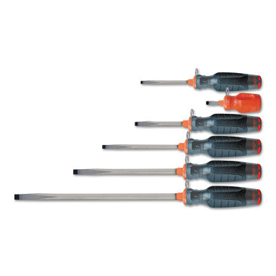 Duratek Tether-Ready Slotted Screwdriver Sets, 3 1/2 in - 13 in Long