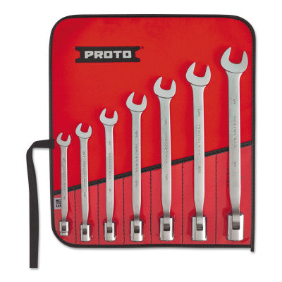 Torqueplus Flex Head Wrench Sets, 7 Piece with Roll, Inch, 12 Point