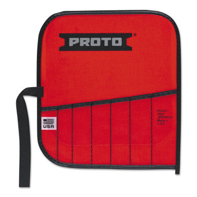 Vinyl Tool Kit Pouches, 7 Compartments, Red, Vinyl