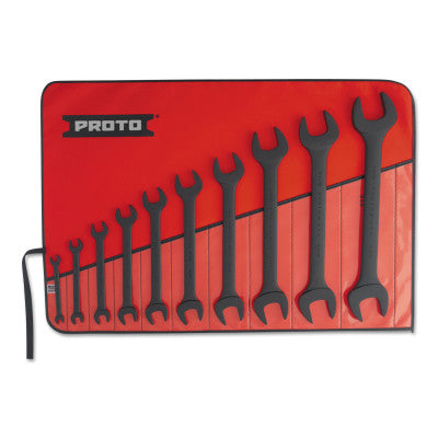 Protoblack Open End Wrench Sets, 10 Pc, Black Oxide, Inch