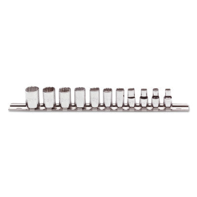 Torqueplus 11 Piece Metric Socket Sets, 1/4 in, 12 Point