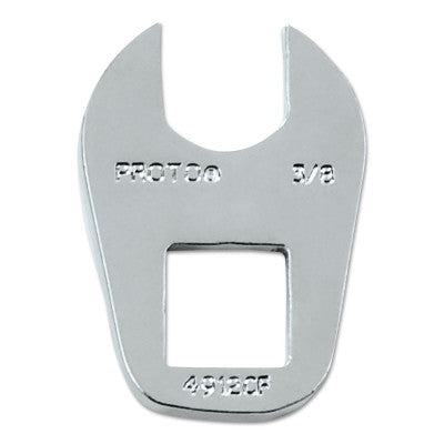 Crowfoot Wrenches, 3/8 in Dr, 3/8 in Opening, Nickel Chrome