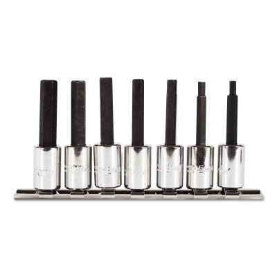 7 Piece Metric Hex Bit Socket Set, 3/8 in