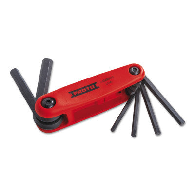 6 Pc. Hex Key Sets, 6 per holder, Hex Tip, Inch