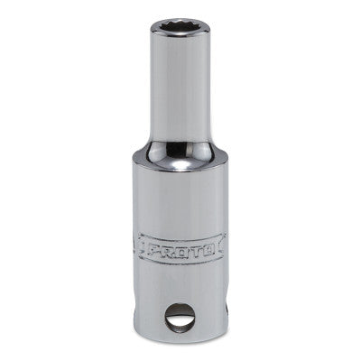Tether-Ready Drive Deep Sockets, 3/8 in Drive, 6 mm, 2 1/8 in L, 12 Points
