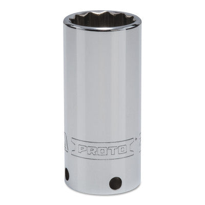 Tether-Ready Drive Deep Sockets, 3/8 in Drive, 23 mm, 2 3/4 in L, 12 Points