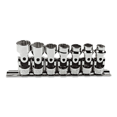 Torqueplus 7 Piece Metric Universal Socket Sets, 3/8 in, 12
