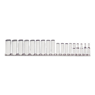 Torqueplus 10 Pc Metric Deep Socket Sets, 3/8 in, 12 Point