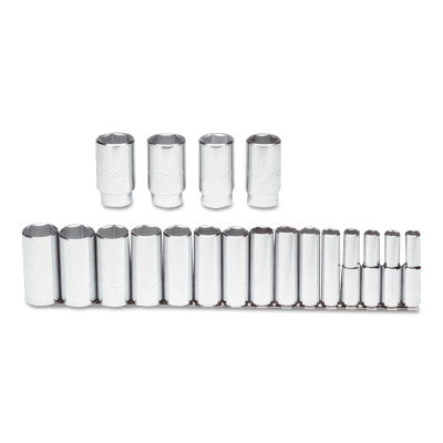 Torqueplus 19 Piece Deep Socket Sets, 1/2 in, 6 Point