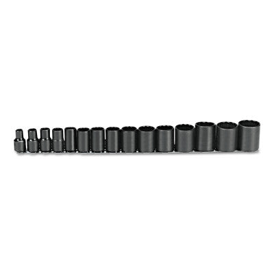 Torqueplus 15 Pc Protoblack Socket Sets, 1/2 in, 12 Point