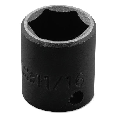 Torqueplus Impact Sockets 3/8 in, 3/8" Dr, 11/16 in, 6 Pt