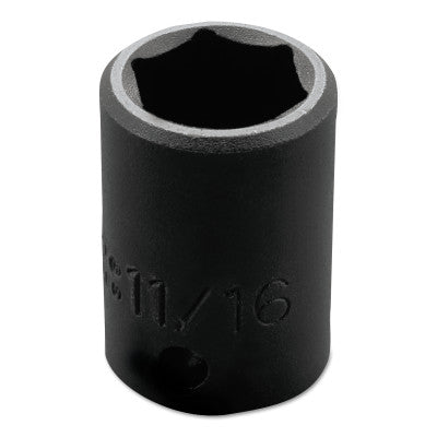 Torqueplus Impact Sockets, 1/2 in Drive, 11/16 in Opening, 6 Points