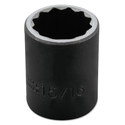 Torqueplus Impact Sockets, 1/2 in Drive, 15/16 in Opening, 12 Points