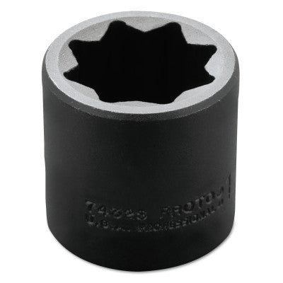 Torqueplus Impact Sockets, 1/2 in Drive, 1 in Opening, 8 Points