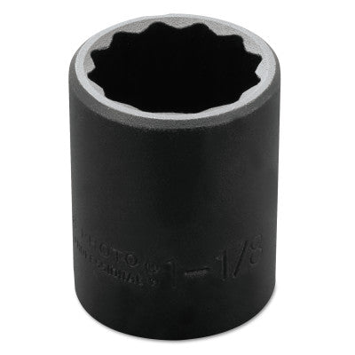 Torqueplus Impact Sockets, 1/2 in Drive, 1 1/8 in Opening, 12 Points