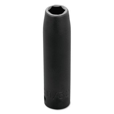 Torqueplus Deep Impact Sockets , 3/8 in Drive, 11/32 in Opening, 6 Points