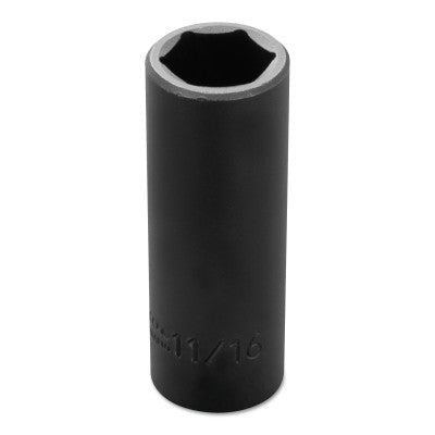 Torqueplus Deep Impact Sockets , 3/8 in Drive, 11/16 in Opening, 6 Points