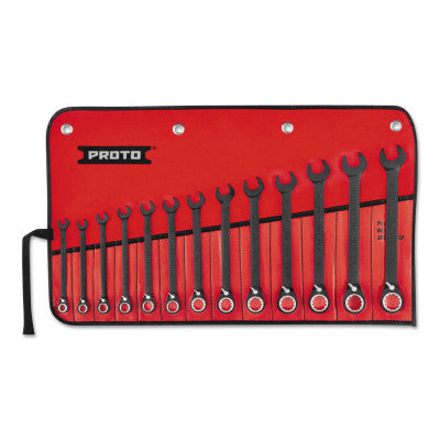Spline Reversing Combination Ratcheting Wrenches, 13 Pc., Metric