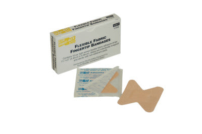 Fabric Bandages, 1 3/4 in x 2 in, Fingertip Bandage, Fabric, 10 per box