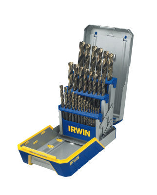 Turbomax 3/8 in Reduced Shank HSS Drill Bit Sets, 1/16 in - 1/2 in Cut Dia.