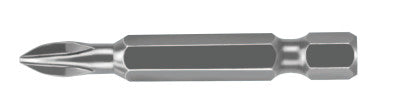 Phillips Head Power Bits, #1, 1/4 in (hex) Drive, 3 in, Bulk