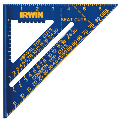 Hi-Contrast Aluminum Rafter Squares, 7", Protractor/Saw guide/Tri/Miter Square