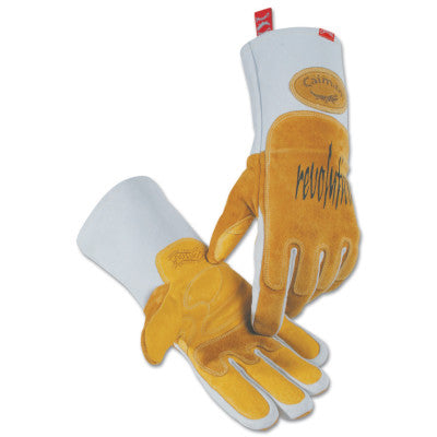 Revolution Welding Gloves, Cow Grain Leather, X-Large, Black/Gold
