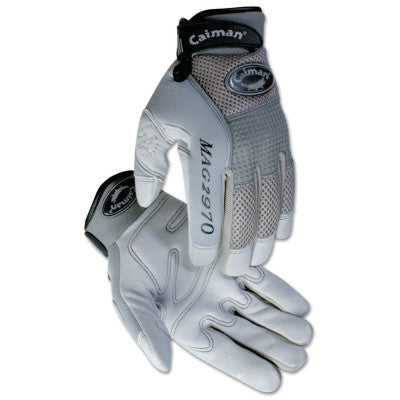 M.A.G. Gray Genuine American Deerskin Mechanics Glove, X-Large, Gray/Black