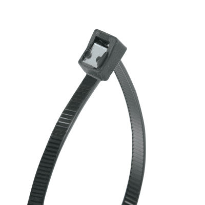 Self Cutting Cable Ties, 50 lb Tensile Strength, 14â€Â, Black, 50/Bag