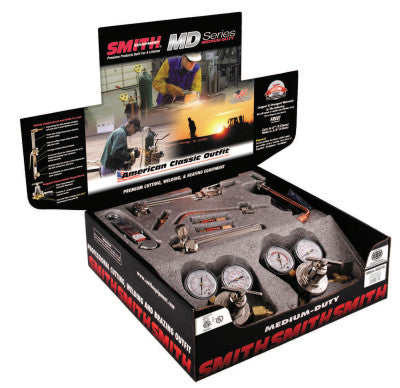 MILLER SMITH Welding & Heating Toolbox Outfits, 6 in, Brass/Copper, O2/Acetylene